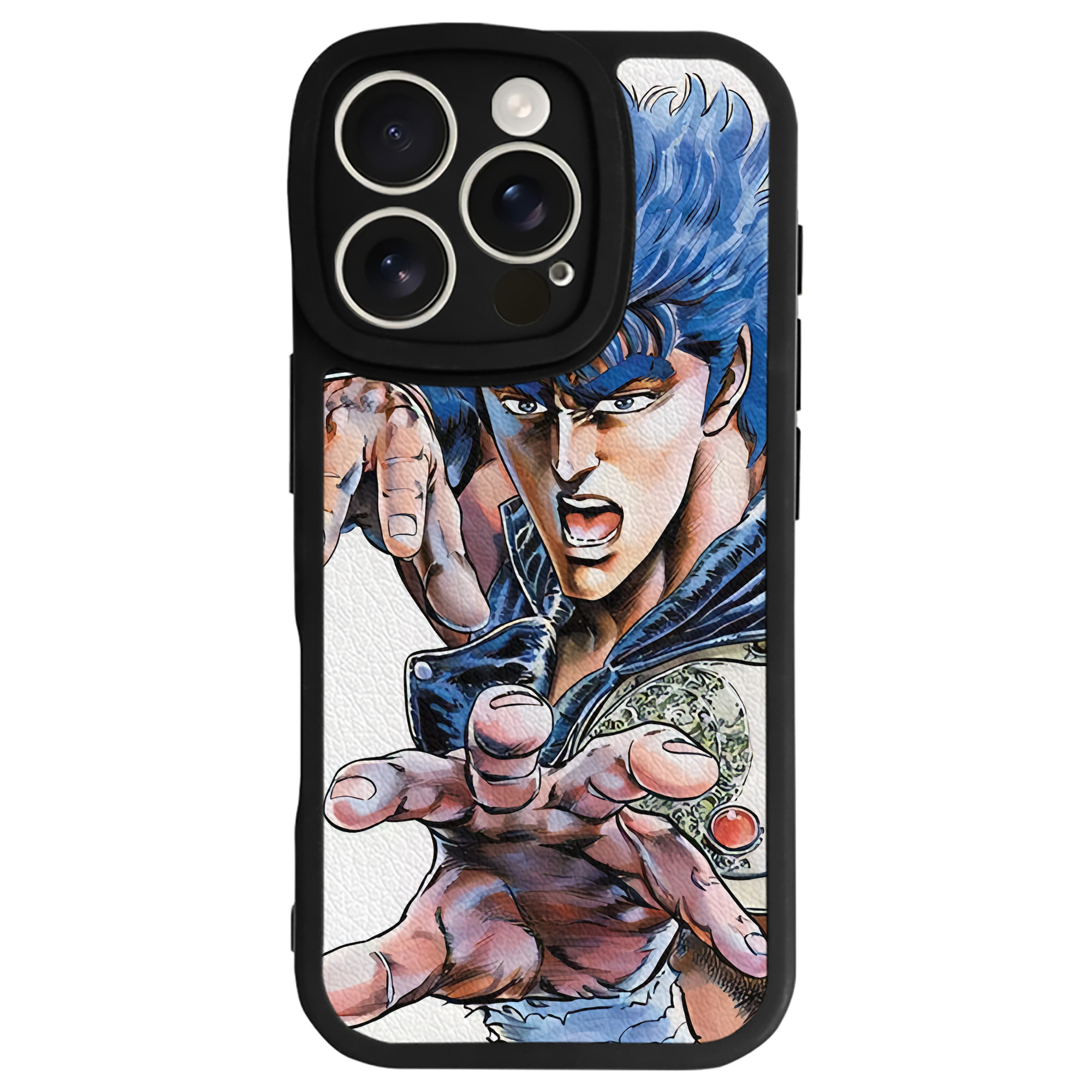 （画像用） 北斗の拳 Fist of the North Star 【iPhone 16シリーズ対応】シリコンスマホケース（レザー調） 材質：シリコン